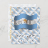 Argentijnse Waving Flag Kaart (Voorkant / Achterkant)