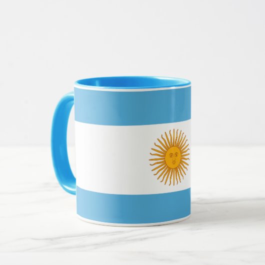 Argentina Flag Coffee Mug – Argentinian Decor  Mok (Voorkant links)