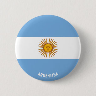 Argentina Flag Cute Patriotic Ronde Button 5,7 Cm
