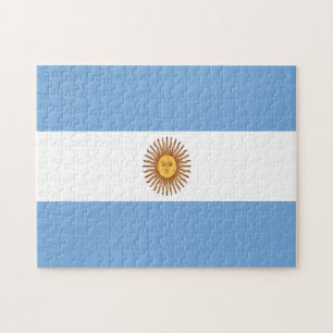 Argentina Flag Jigzaag Puzzle Legpuzzel