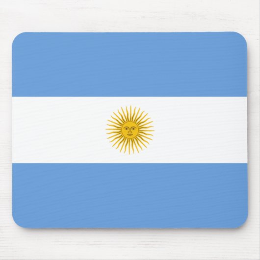 Argentina Flag Mousepad Muismat (Voorkant)