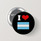 Argentina Flag Tshirt Ronde Button 5,7 Cm (Voorkant /achterkant)