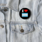 Argentina Flag Tshirt Ronde Button 5,7 Cm (In situ)