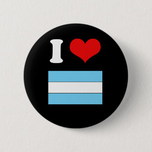 Argentina Flag Tshirt Ronde Button 5,7 Cm