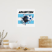 Argentina Futbol Soccer Poster (Keuken)