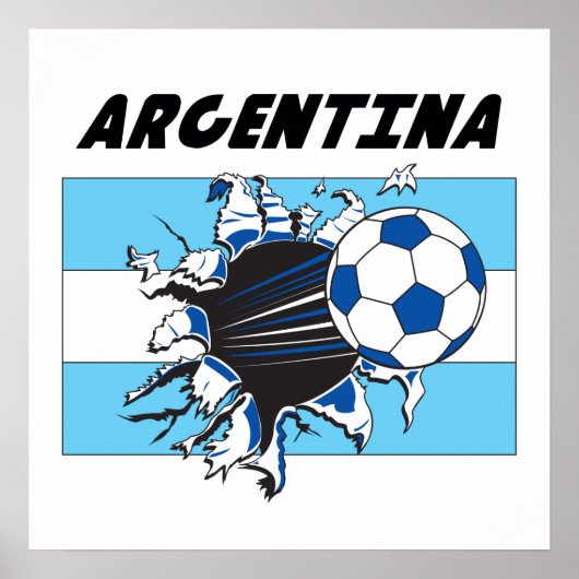 Argentina Futbol Soccer Poster (Voorkant)