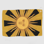Argentina Golden Sun, Sol de Mayo Golfhanddoek (Horizontaal)