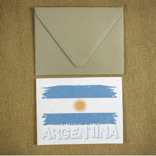 Argentina Lettering Uitnodiging Briefkaart