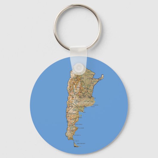 Argentina Map Sleutelhanger (Voorkant)