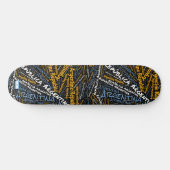 Argentina National Pride Wordcloud Skateboard (Horizontaal)
