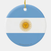 Argentina Plain Flag Keramisch Ornament (Achterkant)