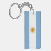 Argentina Plain Flag Sleutelhanger (Voorkant Links)