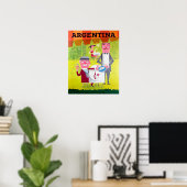 Argentina Retro Vintage Travel Poster (Thuiskantoor)