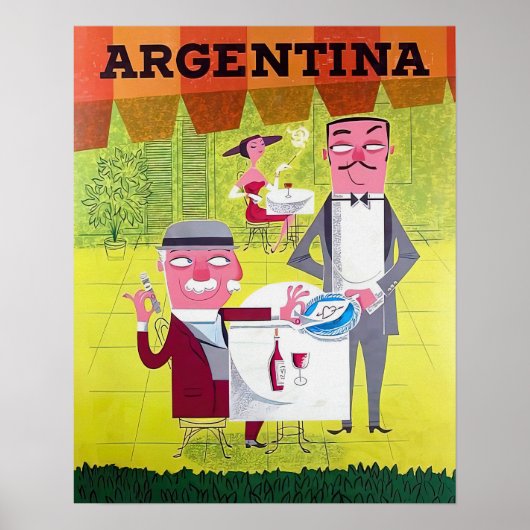 Argentina Retro Vintage Travel Poster (Voorkant)