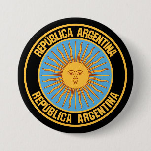Argentina Round Emblem Ronde Button 7,6 Cm