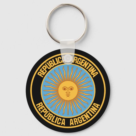Argentina Round Emblem Sleutelhanger (Voorkant)