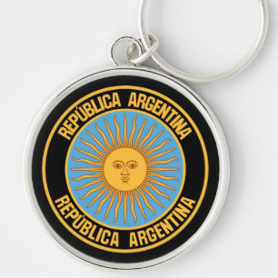 Argentina Round Emblem Sleutelhanger