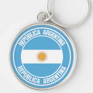 Argentina Round Emblem Sleutelhanger