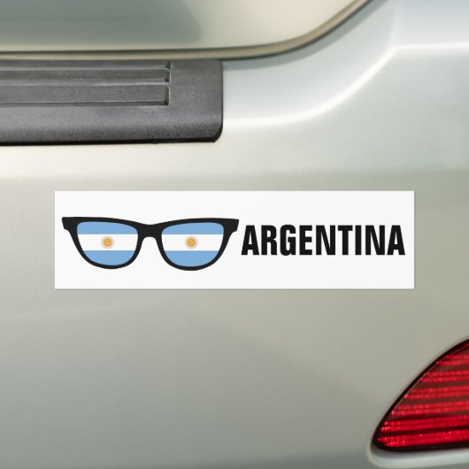 Argentina Shades aangepaste tekst en kleurenbumper Bumpersticker (Op auto)