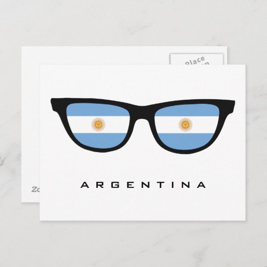Argentina Shades texte personnalisé et carte posta (Devant / Derrière)