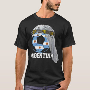 ARGENTINA Soccer 2022 Flag Ball Arab Keffiyeh Foot T-shirt