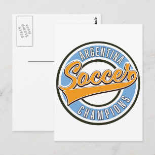Argentina Soccer Champions Briefkaart