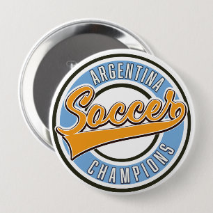 Argentina Soccer Champions Ronde Button 4,0 Cm