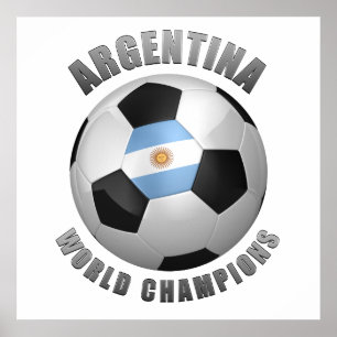 ARGENTINA SOCCER CHAMPONS POSTER