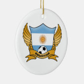 Argentina Soccer Circle Ornament (Rechts)