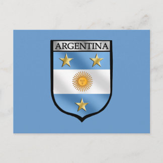 Argentina Soccer Emblem Shield Badge Champions Briefkaart