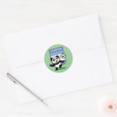 Argentina Soccer Panda Ronde Sticker (Envelop)
