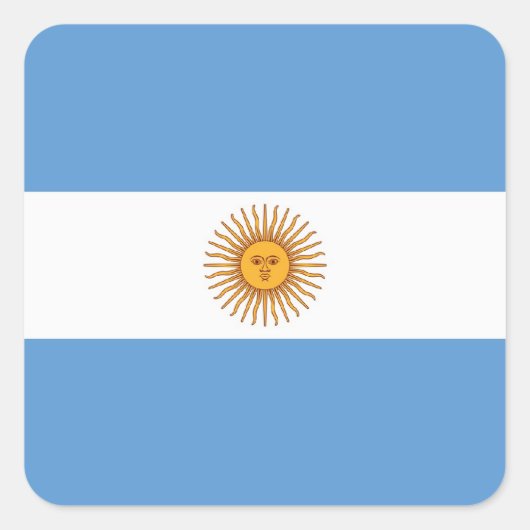 ARGENTINA VIERKANTE STICKER (Voorkant)