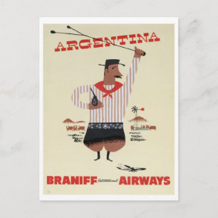 Argentina Vintage Travel Briefkaart