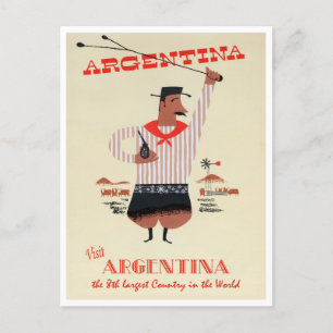 Argentina Vintage Travel Briefkaart