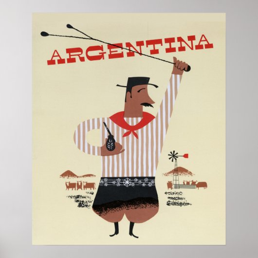 Argentina Vintage Travel Poster (Voorkant)