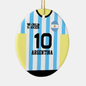 Argentina World Soccer Jersey Ornament (Rechts)