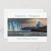 Argentine - Carte postale du glacier Perito Moreno (Devant / Derrière)