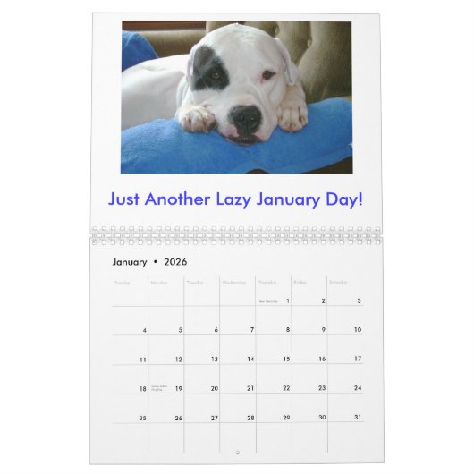 Argentine Dogo Kalender (Jan 2026)