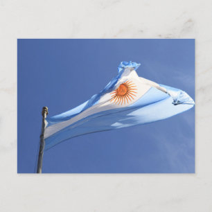 Argentine Drapeau au vent Carte postale