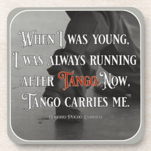 Argentine Tango vervoert me citaat Bier Onderzetter
