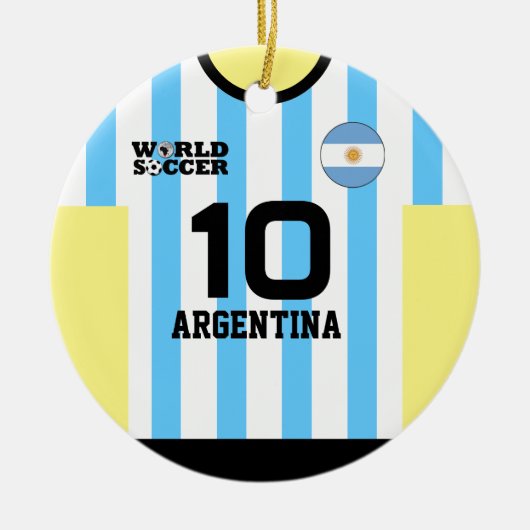 Argentine World Soccer Jersey Ornement (Devant)