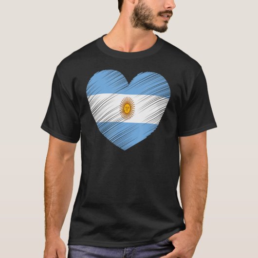 Argentinië Arg de Flag Pride Support Arg T-shirt (Voorkant)
