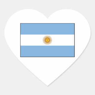 Argentinië - Argentijnse vlag Hart Sticker