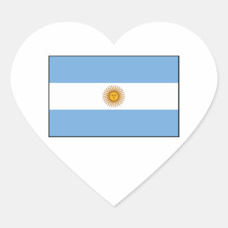Argentinië - Argentijnse vlag Hart Sticker