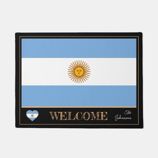 Argentinië & Argentijnse Vlag/Sport Welkom Deurmat (Voorkant)