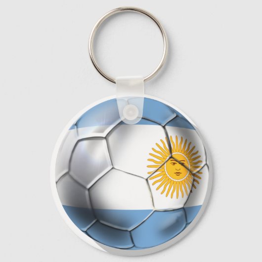 Argentinië Argentijnse Voetbal Shirten Sleutelhanger (Voorkant)