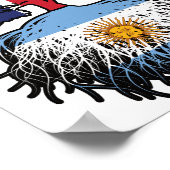 Argentinië - Brits - Bergoldvlag Poster (Hoek)