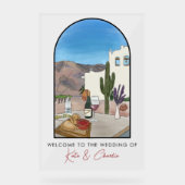 Argentinië bruiloft welkom acryl bord (Voorkant)