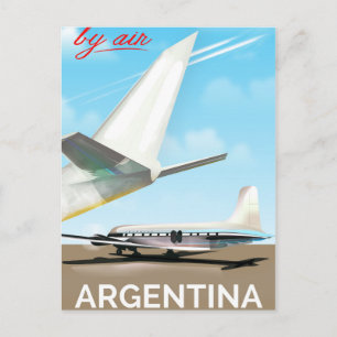 Argentinië "By Air"  poster Briefkaart