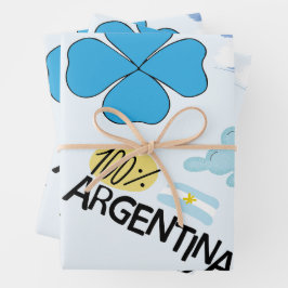 Argentinië-culturele geschenkverpakking met vlag,  inpakpapier vel